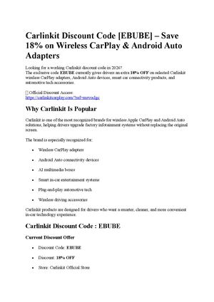 Carlinkit Discount Code [EBUBE]