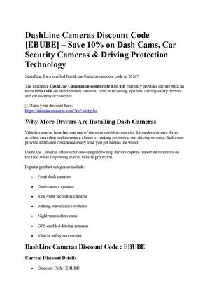 DashLine Cameras Discount Code [EBUBE]