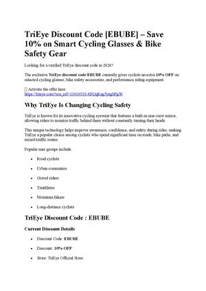 TriEye Discount Code [EBUBE] – Save 10% on Smart Cycling Glasses