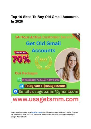 Top 10 Sites To Buy Old Gmail Accounts In 2026