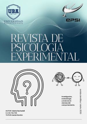Revista de Psicología Experimental - UBA.
