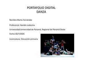 Plantilla Portafolio Digital Danza De Marta Fernandez