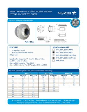 8xxx - Three Piece Directional Eyeball Fitting 1 5in MPT