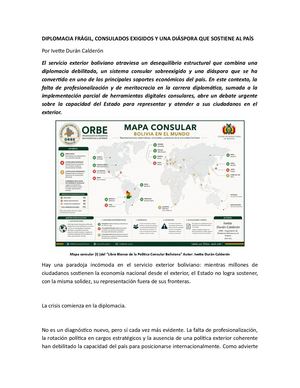 Artículo Diplomacia Frágil