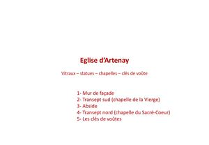 Eglise Artenay (vitraux, statues)
