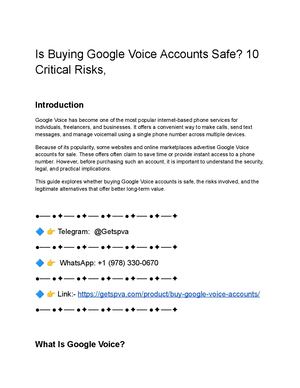 Is Buying Google Voice Accounts Safe 10 Critical Risks,