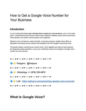 How To Get A Google Voice Number For Your Business