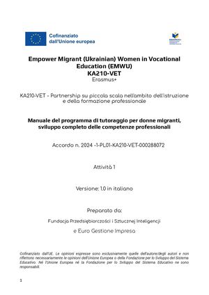 EMWU Handbook for educators in Italian