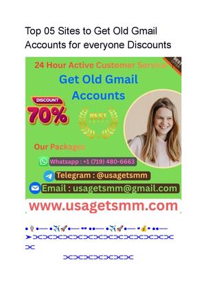 Top 05 Sites To Get Old Gmail Accounts For Everyone Discounts