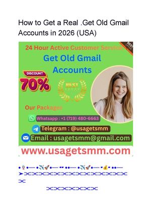 How To Get A Real Get Old Gmail Accounts In 2026 (Usa)