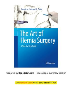 The Art of Hernia Surgery A Step-by-Step Guide 1st ed. 2018 Edition overview pdf