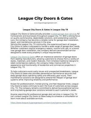 League City Doors Gates In League City Tx