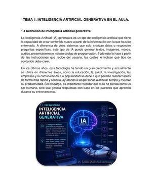 Tema 1 Inteligencia Artificial Generativa En El Aula