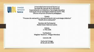 Informe De Consultoría Pedagógica