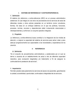 Src, Referencia Y Contrarreferencia