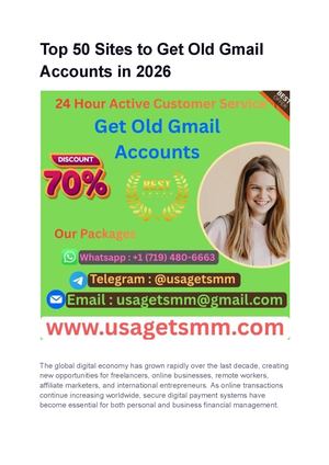 Top 50 Sites To Get Old Gmail Accounts In 2026