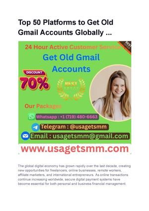 Top 50 Platforms To Get Old Gmail Accounts Globally