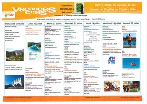 Programme D'animation Du 19 Au 25 Juillet 2026