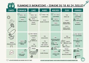 Programme animation club st Ignace