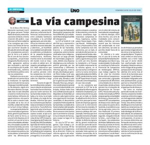 2026 07 19 Diario Uno 10 La Via Campesina