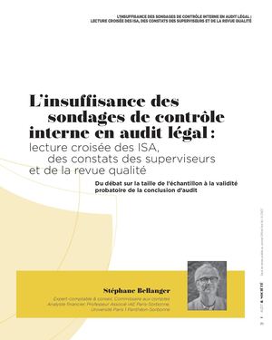 Sondages de CI CNCC Audit Société N°9