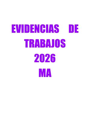 Evidencias 2026