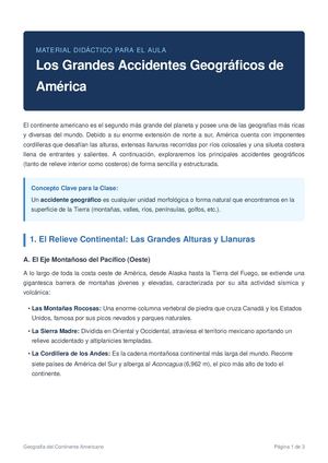 Accidentes Geograficos America