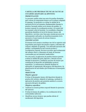 Cartilla De Pruebas Técnico Tactico Laura