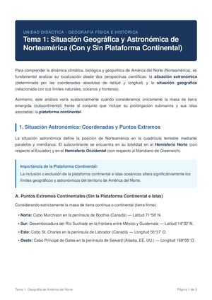 Situacion Geografica Norteamerica