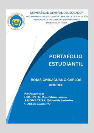 Portafolio Educacion Inclusiva Andres Rojas 4a