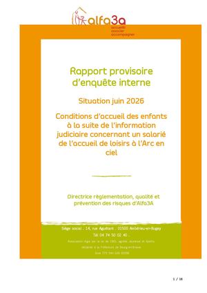 20260720 Rapport D'enquête Interne Alfa3a Al Arc En Ciel Divonne Les Bains