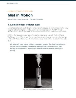 Mist in Motion | The 6371 Tornado Humidifier