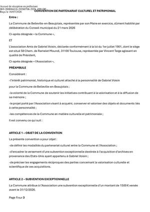 2026 099 PJ TPN 1 2026 099 Annexe CONVENTION DE PARTENARIAT CULTUREL ET PATRIMONIAL BEB AGV Pdf