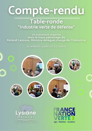 SynthèseTable Ronde Industrie Verte De Défense