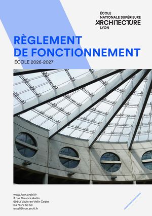 [ENSAL] Règlement Fonctionnement - 2026-2027