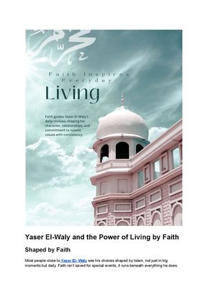 Yaser El Waly And The Power Of Living By Faith