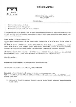 2026 06 05 PV Conseil Municipal