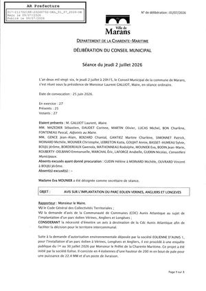 2026 07 02 Delib Conseil Municipal