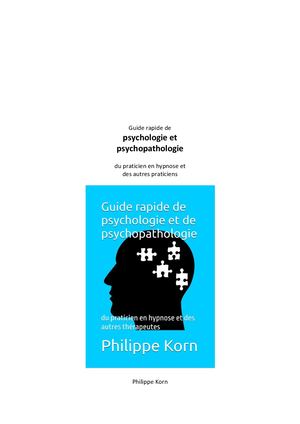 Guide rapide de psychologie et de psychopathologie (extrait)