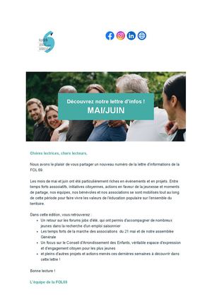 Lettre d'infos Mai/Juin