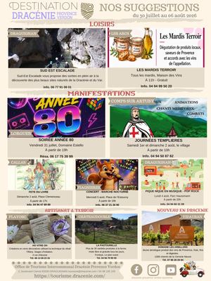 Suggestions Du 30 Juillet Au 6 Août