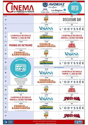 programme cinéma