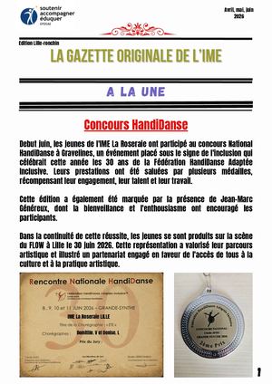 La gazette originale de l’IME - Avril, mai, juin 2026