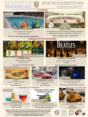 Suggestions Du 6 Au 13 Août