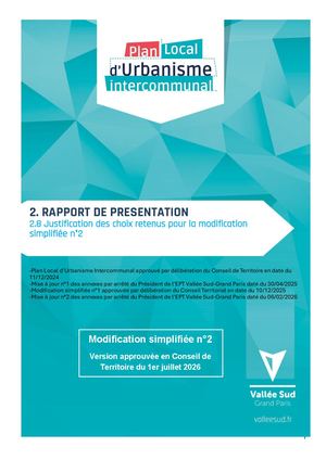 2 8 Justification Des Choix Retenus Pour La Modification Simplifiée N°2