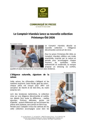 2026 03 Le Comptoir Irlandais Lance Sa Nouvelle Collection Printemps Ete