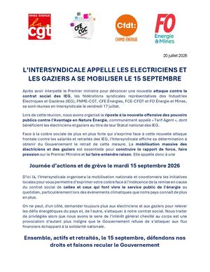 Communication Intersyndicale Aux Salariees Des Ieg La Riposte Est En Marche 20072026