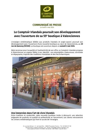 2026 05 Le Comptoir Irlandais Valenciennes Nouvelle Boutique