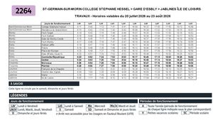 Fiches Horaires Modifiées Ligne 2264 Du 20 Juillet Au 23 Août