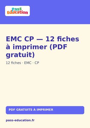 EMC CP — 12 fiches à imprimer (PDF gratuit)